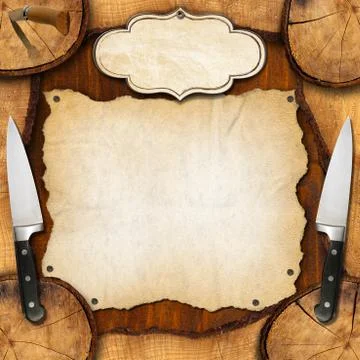 Rustic menu background Stock Illustration