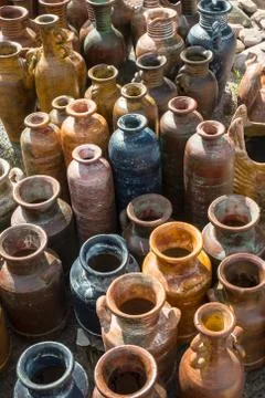 Rustic Mexican Pottery Stock Photos