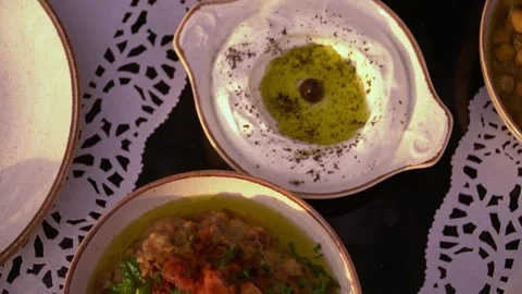 Rustic Middle Eastern Cuisine Stock Footage 319951500