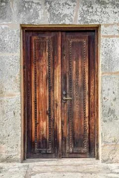 Rustic Mission Door Stock Photos