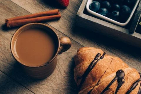 Rustic morning coffee Stock Photos
