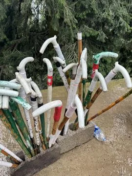 Rustic Mountain Canes Stock-Fotos