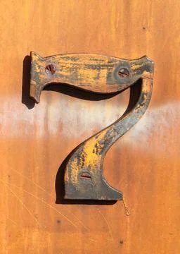 Rustic number seven Stock Photos