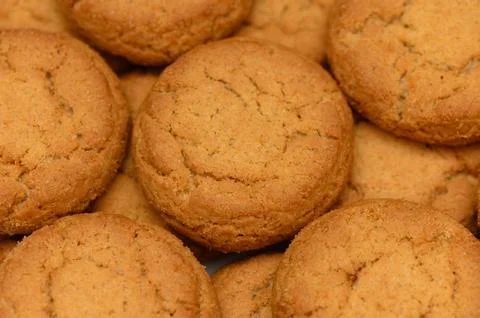 Rustic Oatmeal Cookie Texture Golden Brown Bakery Background Stock Photos