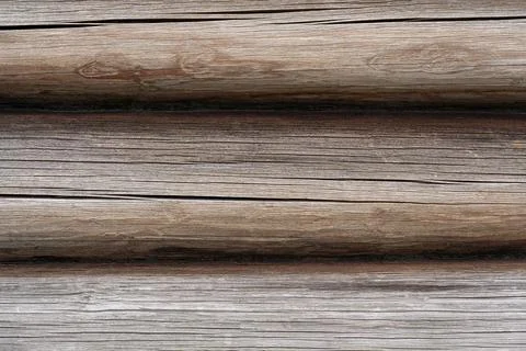 Rustic old wooden logs texture natural background. Dark wood background natur Stock Photos