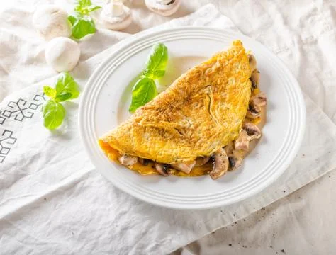 Rustic omelet with mushrooms Foto stock