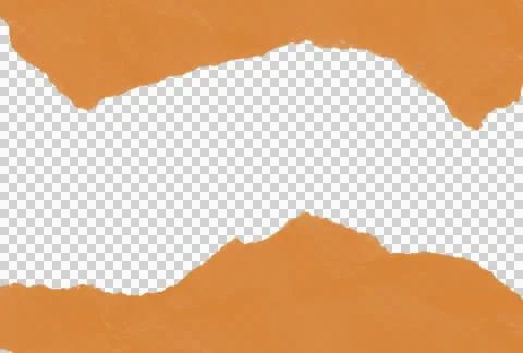 Rustic Orange Torn Paper Edge — realistic Paper Texture Overlay Stock Illustration