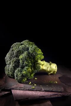 Rustic Organic Broccoli Foto stock