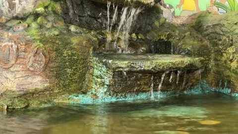 Rustic Outdoor Natural Water Spring Pool Stock Footage 327139548