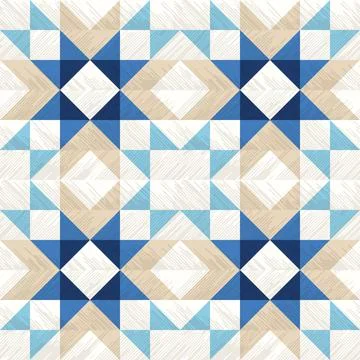 Rustic patchwork plaid pattern, seamless quilt block pattern background, feat Stock Illustration