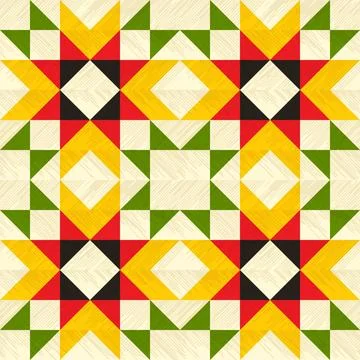 Rustic patchwork plaid pattern, seamless quilt block pattern background, ve.. イラスト素材