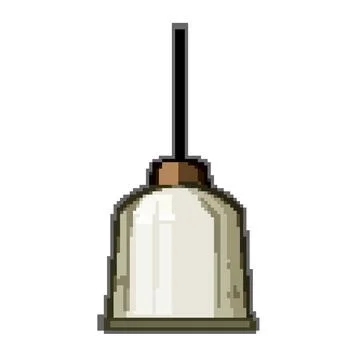 Rustic pendant lights pixel art vector illustration Stock Illustration