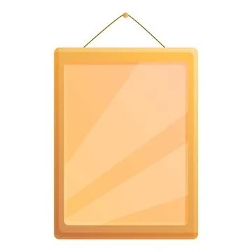 Rustic photo frame icon, cartoon style Stock Illustration