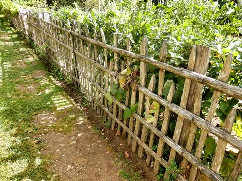 Rustic Picket Fence Stock Photos