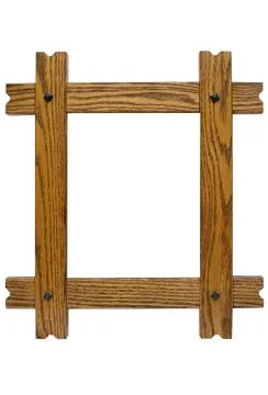 Rustic Picture Frame with Clipping Path Stockfoto's