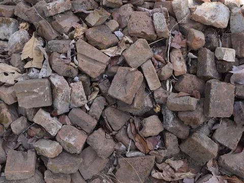 Rustic Pile of Aged Brick 库存照片