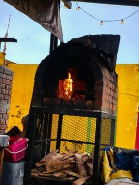 Rustic pizza oven Foto stock