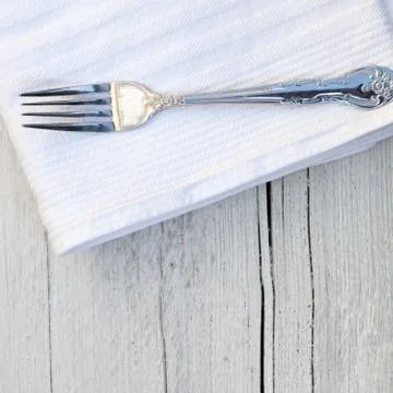 Rustic place setting on a wooden table Stock Photos