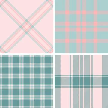 Rustic plaid pattern bundle crafted for farmhouse aesthetics. This set enhanc Illustrazione stock