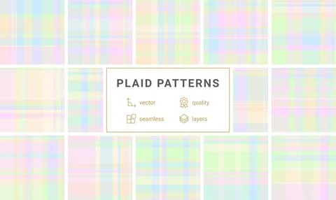 Rustic plaid patterns in earthy tones, perfect for fabric, textile design, .. 库存插图