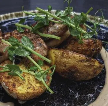 Rustic potato dish Stock Photos