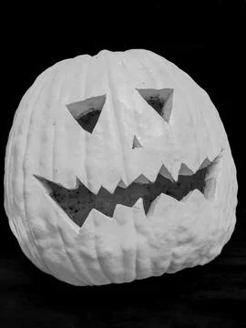 Rustic Pumpkin Black and White Foto stock
