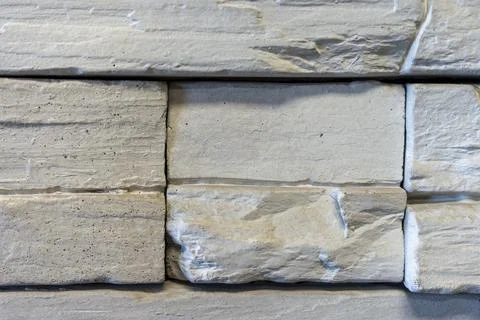 Rustic Quickfit Grey Stone Veneer Wall Texture - Natural Stacked Stone Back.. Stock Photos