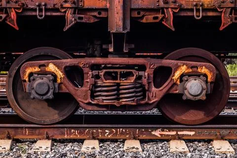 Rustic Railway Wheels Stock Photos