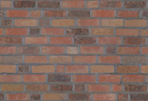 Rustic Red and Orange Brick Wall Texture Stock Photos