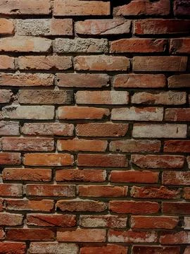 Rustic Red Brick Wall Texture Close-Up Stock Photos