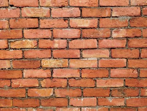 Rustic Red Brick Wall Texture Stock Photos