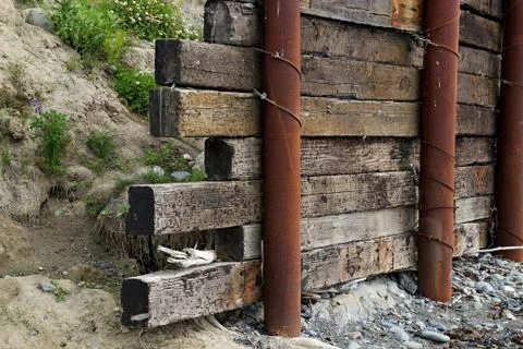 Rustic retaining wall Stock Photos