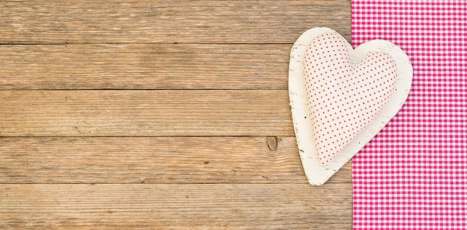 Rustic romantic heart background Stock Photos