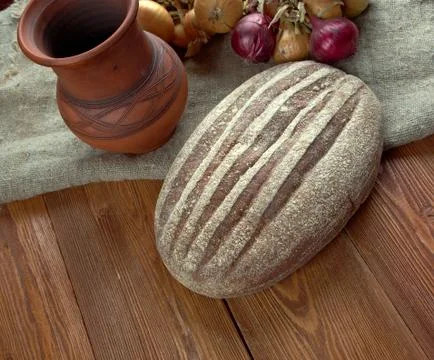 Rustic rye bread Stock Photos