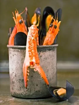Rustic seafood Stock Photos