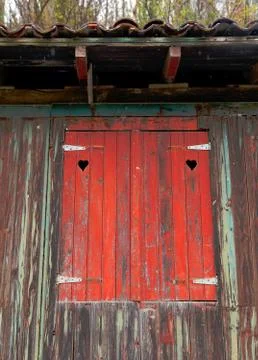 Rustic shutter-Irugurutzeta Stock Photos