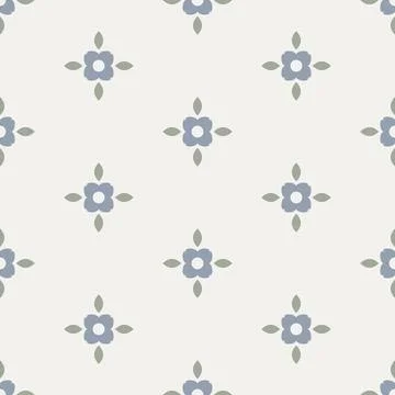 Rustic simple floral seamless pattern. Small flower pattern background. Repeat D Stock Illustration