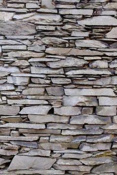 Rustic Slate Stone Wall Background 스톡 사진
