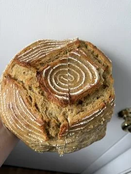 Rustic Sourdough Bread Loaf Stock Photos