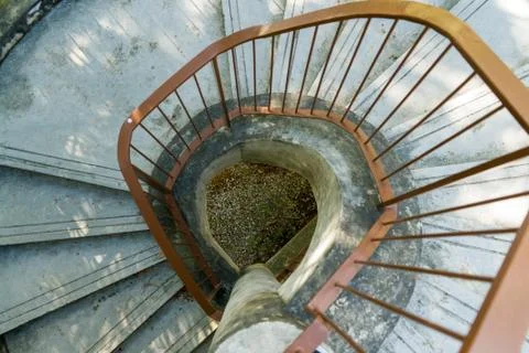 Rustic spiral staircase Stock Photos