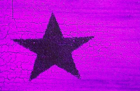 The Rustic Star on Pink Background Stock Photos
