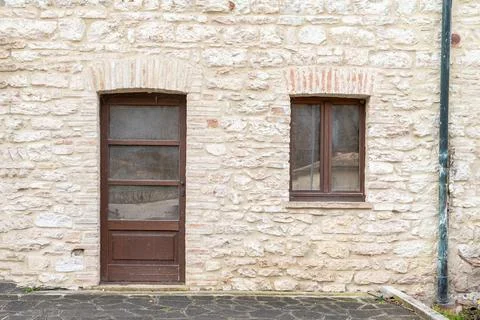 Rustic Stone Facade Foto stock