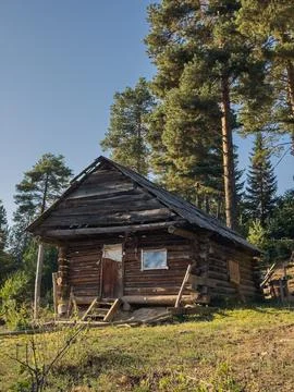 Rustic Stone House in Nature Stock Photos