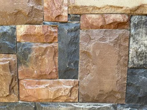Rustic stone wall texture Stock Photos