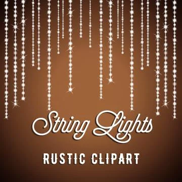 Rustic String Lights Background Stock Illustration