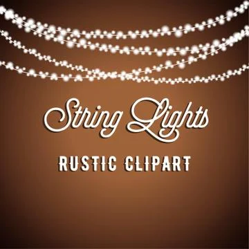 Rustic String Lights Background イラスト素材