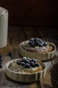 Rustic style cheesecake Stock Photos