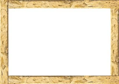 Rustic Style White Landscape Frame Background Illustrazione stock