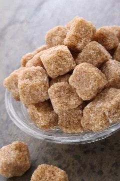 Rustic sugar lumps Stock Photos