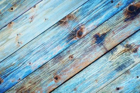 Rustic table built with aged wooden planks. Abstract background. Stock Photos